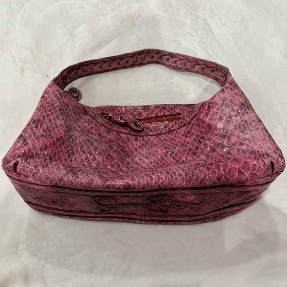 Jessica Simpson Handbags - JESSICA SIMPSON Faux Leather Embossed Crocodile Hobo Shoulder Handbag - pink